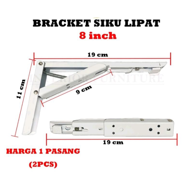siku rak breket bracket besi lipat meja dinding ambalan