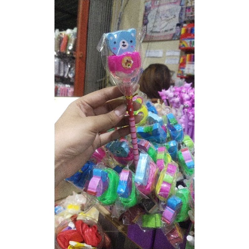 

pensil penghapus peruncing karakter lucu