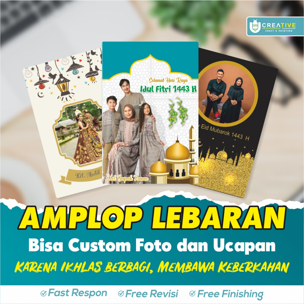 

Amplop Lebaran / Angpau / Hadiah THR (Free Custom Foto & Ucapan)