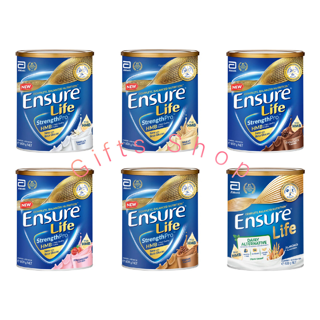 

NEW Abbott Susu Ensure Life Powder StrengthPro + HMB 800gr Singapore (Vanilla, Coffee Kopi, Coklat, Wheat, Strawberry)