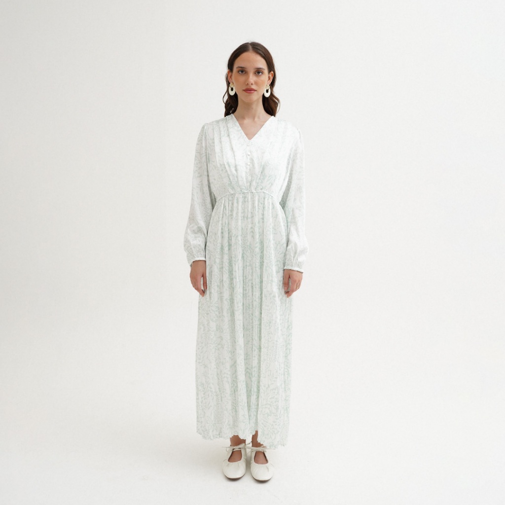 Queensland Pleated Dress Lengan Panjang I31000112Q Mint