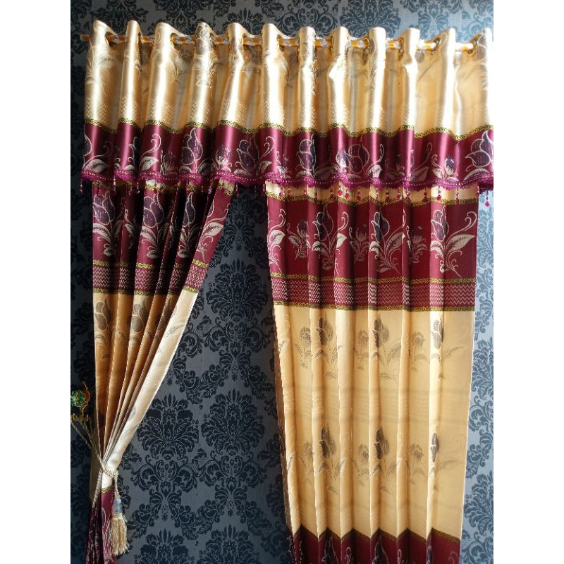 GORDEN JENDELA & GORDEN PINTU SMOKRING BAHAN JODA 150 x 220