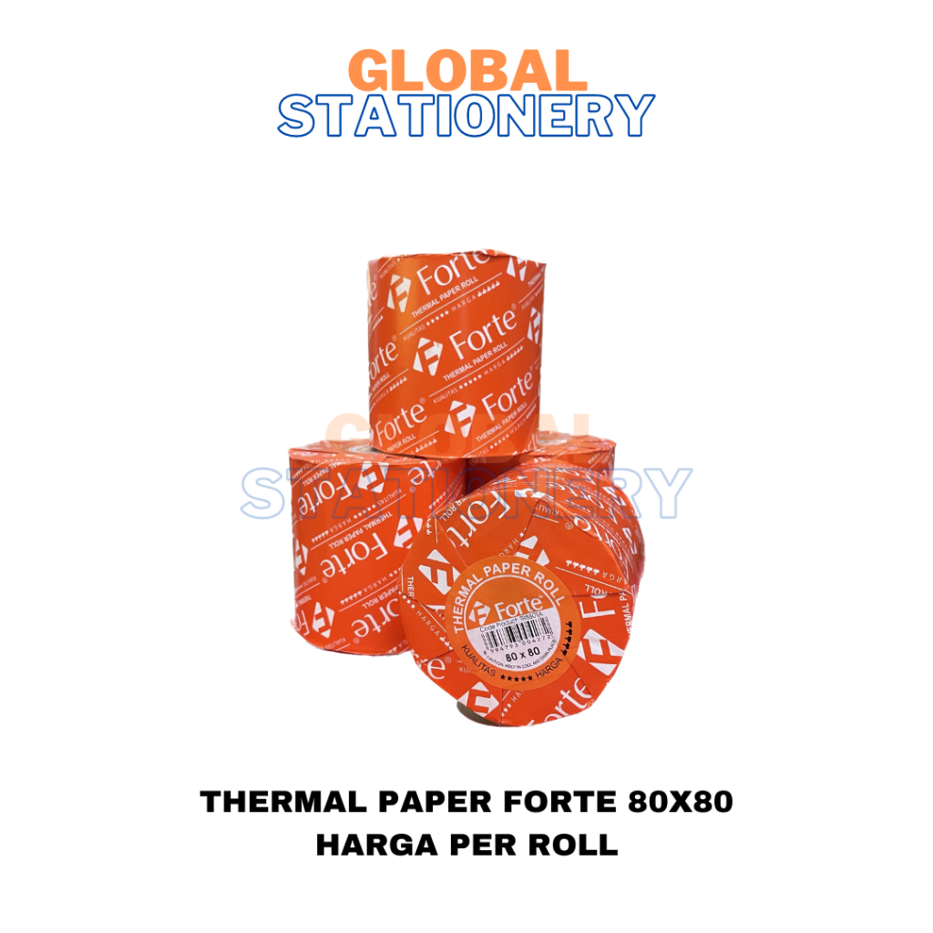 

Kertas Thermal Forte 80 x 80 80x80 Per Roll Struk Paper Kasir 80x80