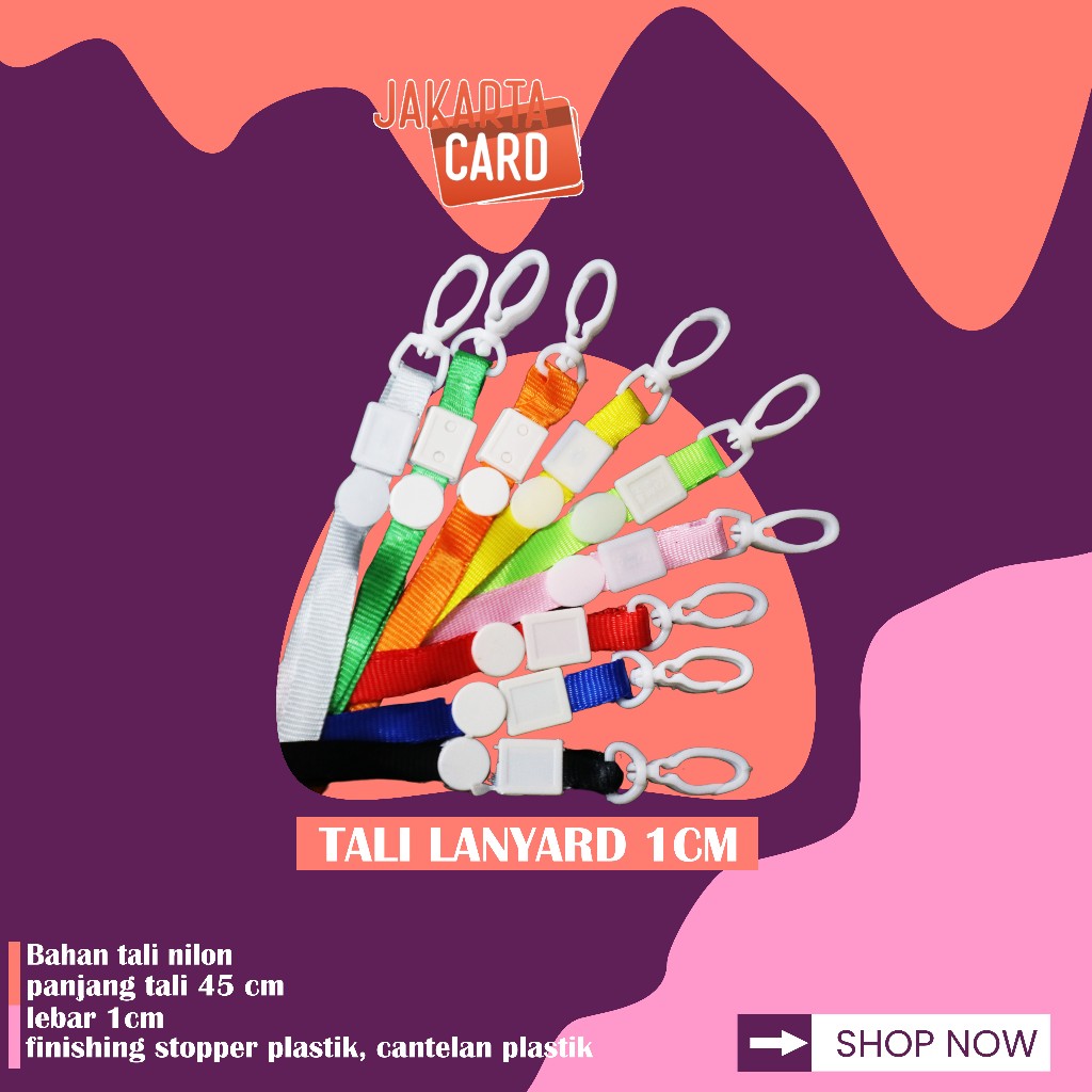 Tali Id Card Tali Lanyard kalung panitia event acara Gantungan Id Card Card Holder Name Tag 1 cm