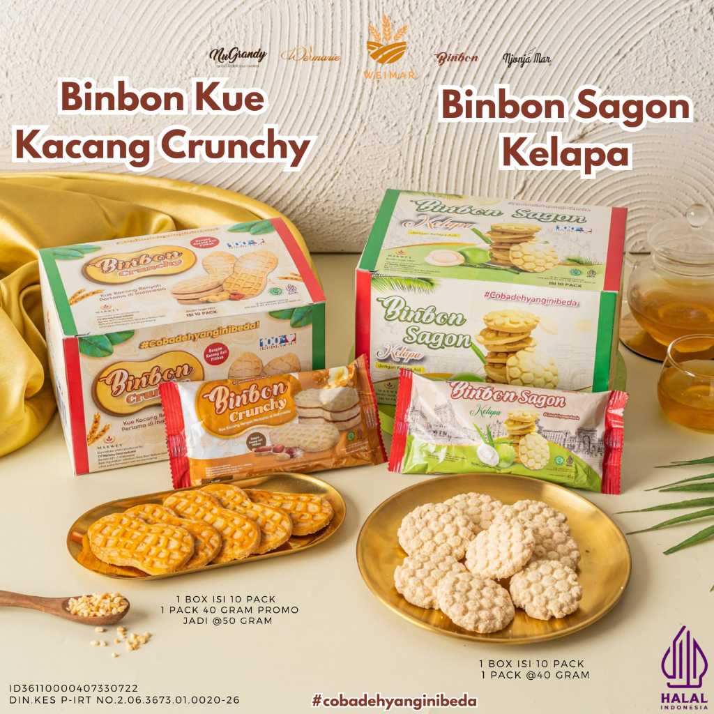 

BINBON KUE KACANG CRUNCHY & BINBON SAGON KELAPA