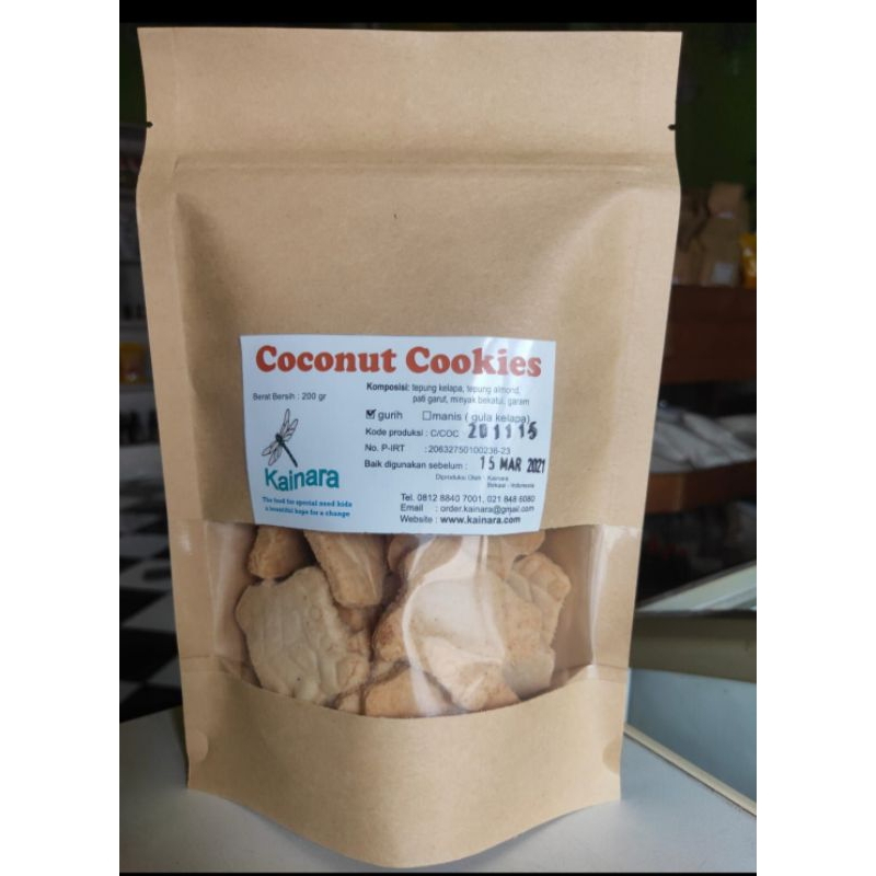 

Kainara Sehat. Coconut cookies (asin / Gurih)/Kue Sehat/Cookies Sehat/Cemilan Sehat/Snacks Sehat.