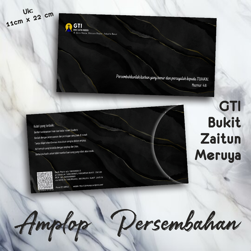 

Amplop Persepuluhan untuk GTI Bukit Zaitun Meruya