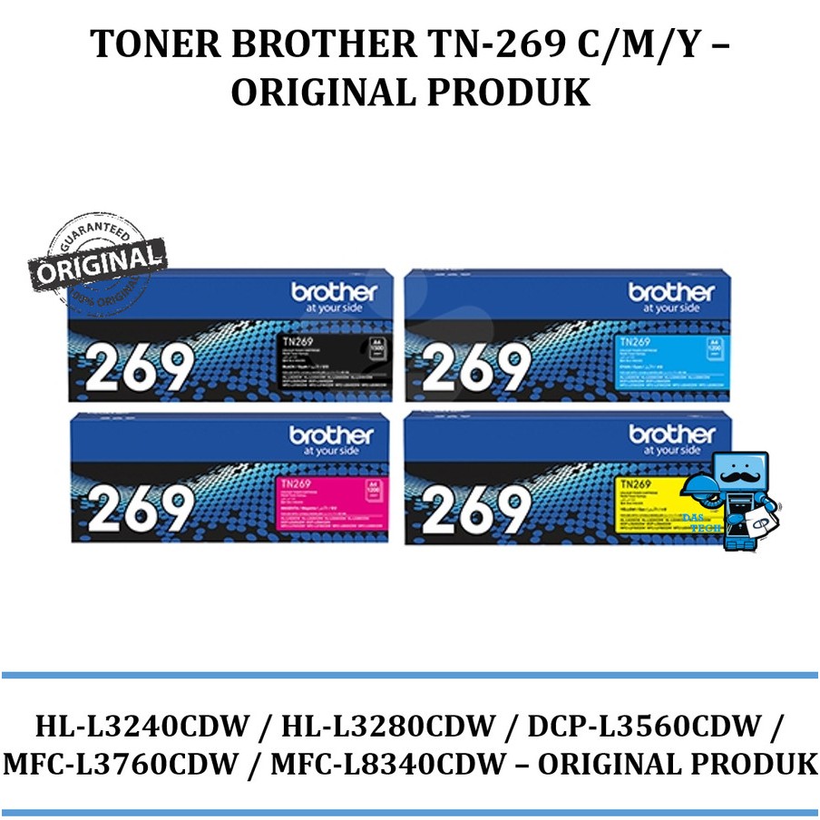Toner Brother TN-269 C/M/Y For HL-L3240CDW / HL-L3280CDW / DCP-L3560CD