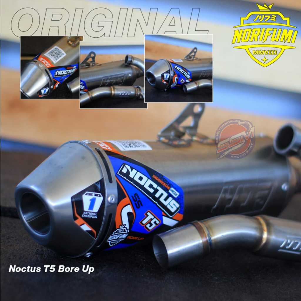 KNALPOT NOCTUS T5 BORE UP - KLX - CRF - WR FULL STAINLESS