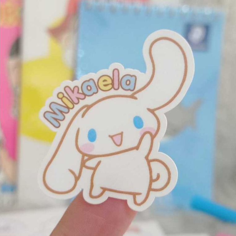 

Mix label | sticker label nama labubu cinnamoroll melody kuromi pompurin among us cars stiker waterproof