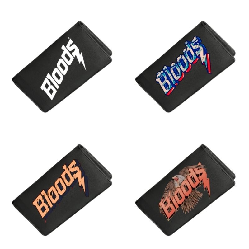 Dompet Panjang Bloods Distro Semi Kulit Tebal / Dompet Panjang Distro Bloods Pria Wanita / Black Wal