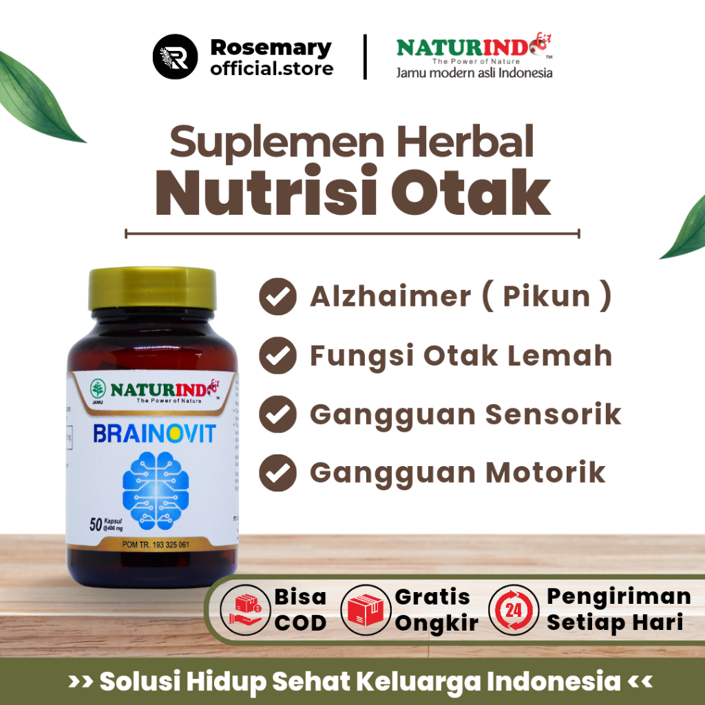 BRAINOVIT - Suplemen Herbal Nutrisi Otak