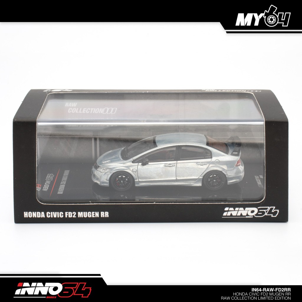 INNO64 Honda Civic FD2 MUGEN RR RAW Collection Silver