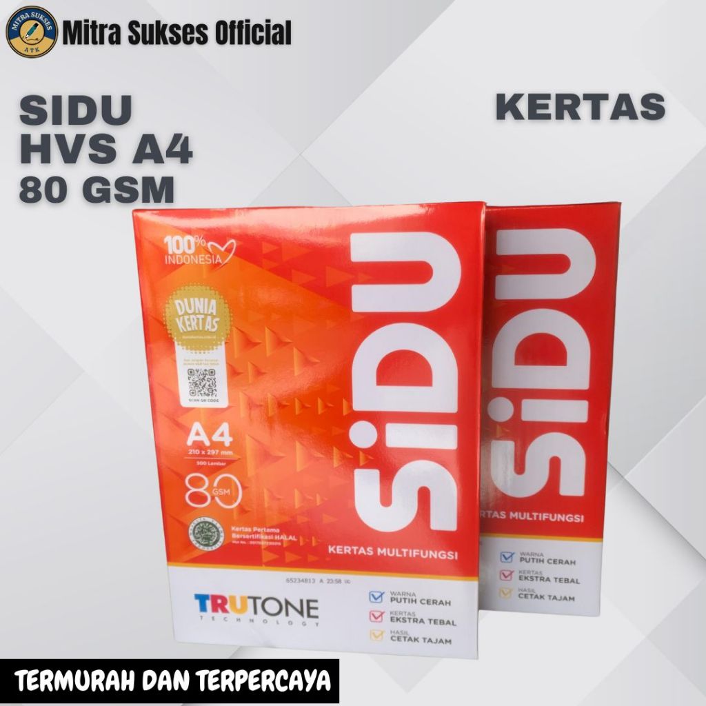 

KERTAS HVS A4 SINAR DUNIA / SIDU 80 GR [1 karton]