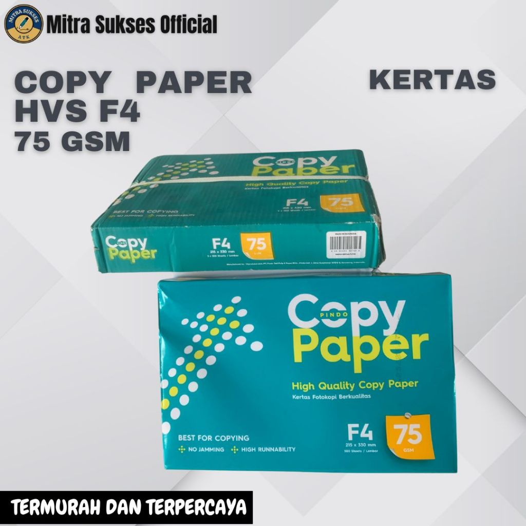 

KERTAS HVS F4 COPY PAPER 75 GR [1 KARTON]