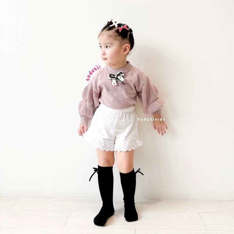TUDUTIKIDS - JIHYO SWEATER | Baby Longsleeve Kids Premium Halus Motif Polos Plain Pita Broken White 