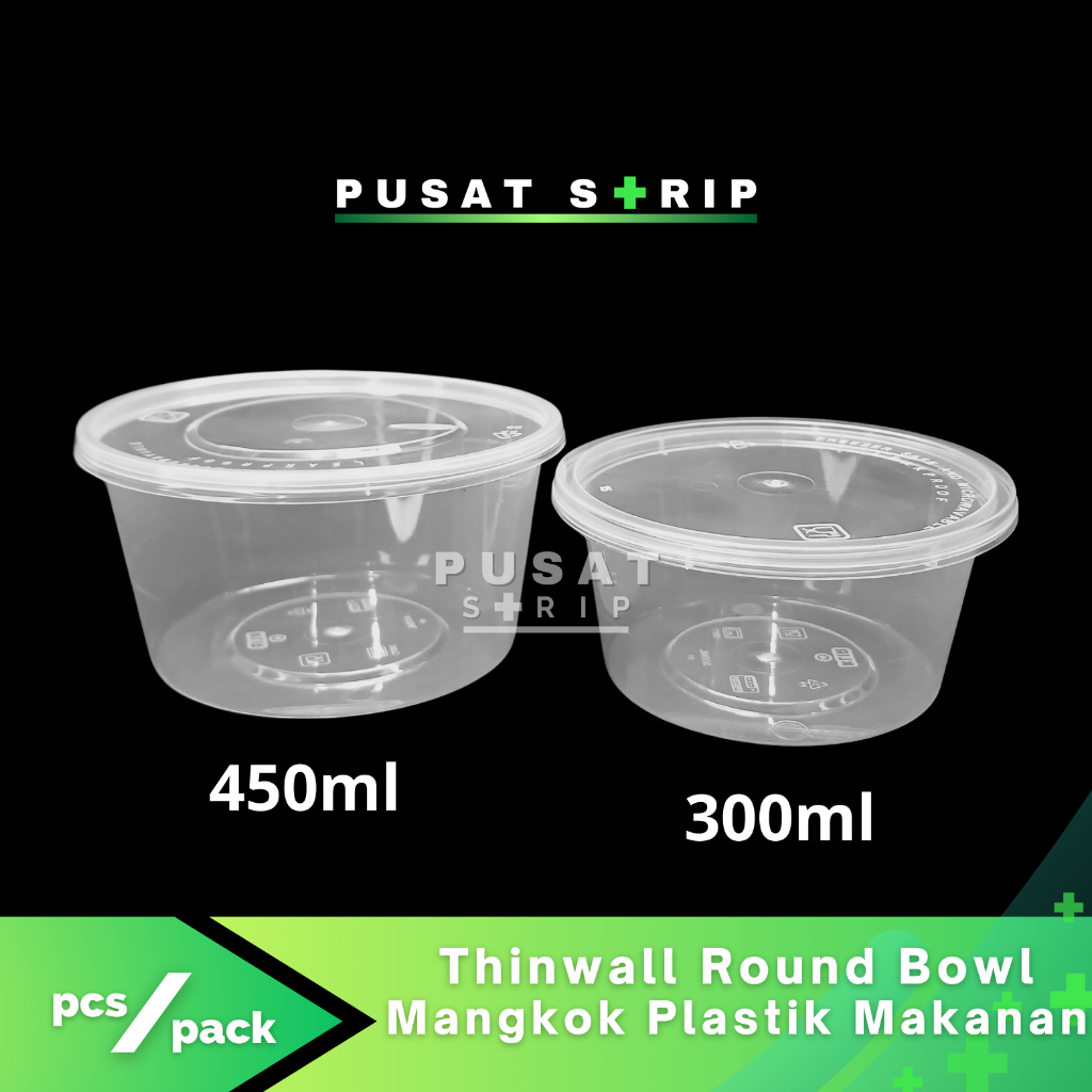 Thinwall Round Bowl Mangkok Plastik Makanan Box Makanan