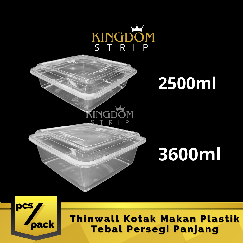 Thinwall Kotak Makan Plastik Tebal