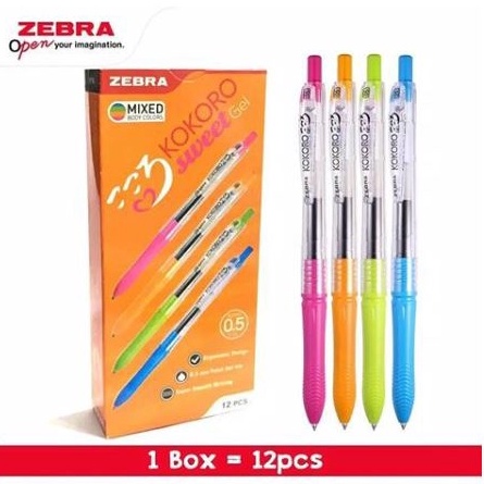 

ODG844 New event 12pc Pulpen Gel Zebra Kokoro Sweet Gel Bolpoin Kokoro 5mm