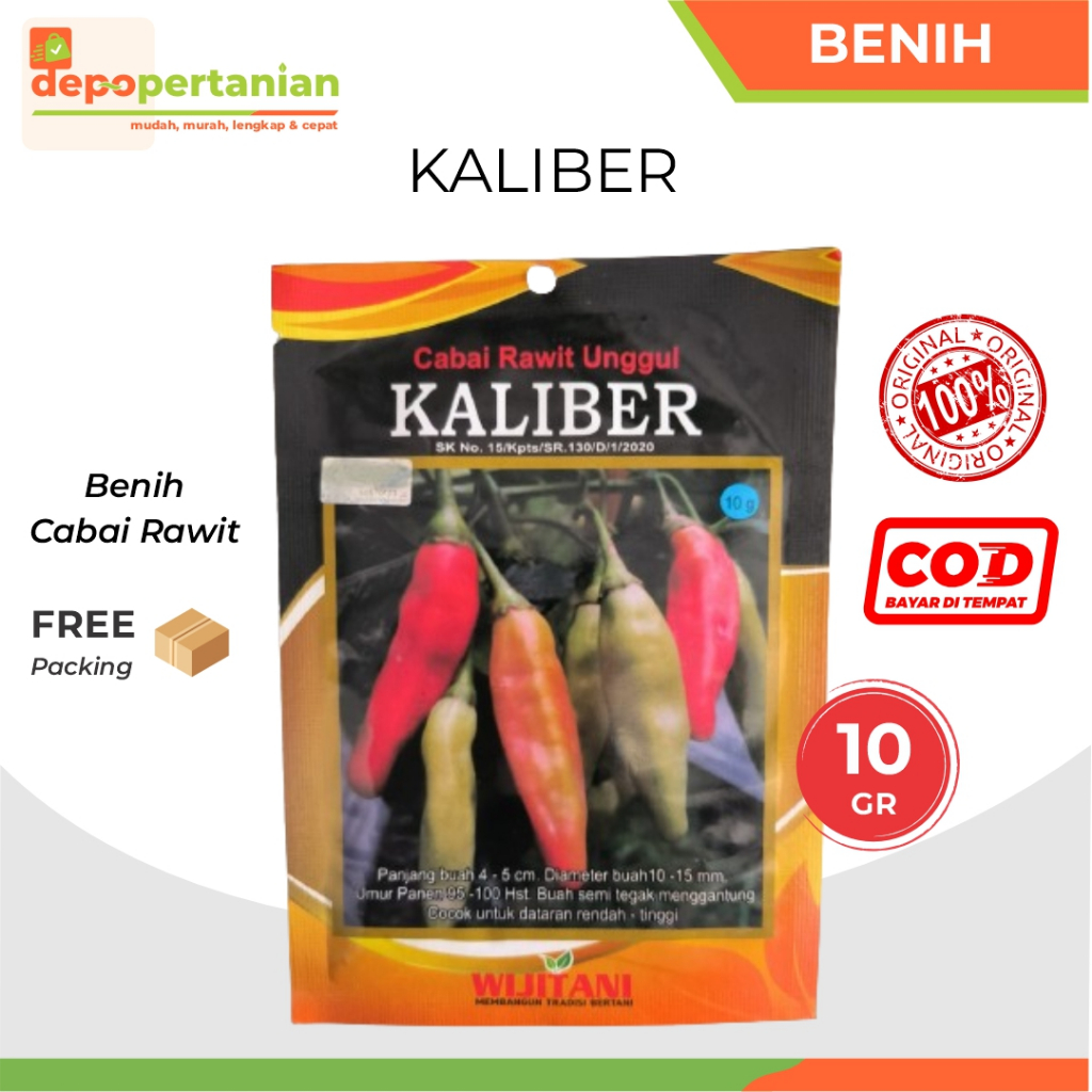 Depo Pertanian - Benih Cabe Kaliber 10 gram Bibit Cabai Rawit Original Wijitani