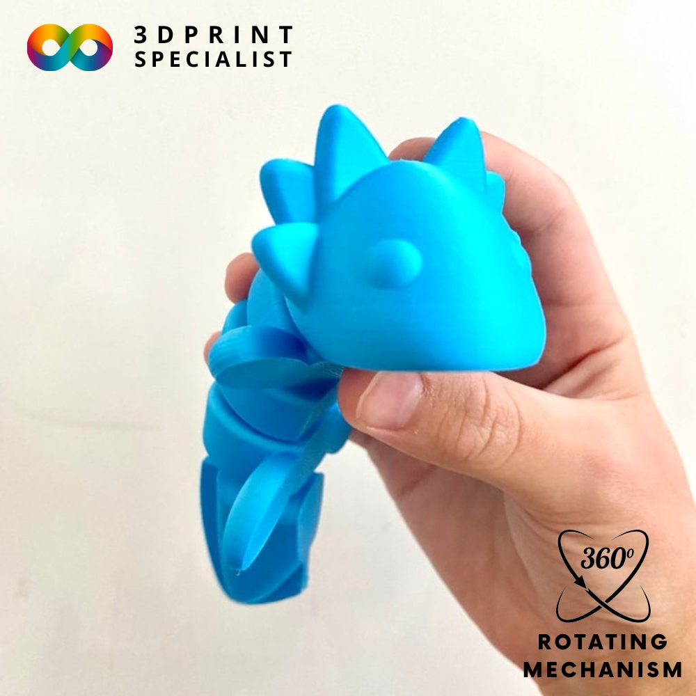 Articulated Axolotl Toy Mainan Anak Salamander Fleksibel Artikulasi - Salamander 3DPrint