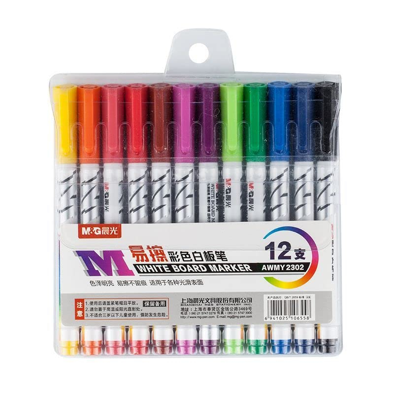 

M&G whiteboard marker/spidol papan tulis 12 warna AWMY2302