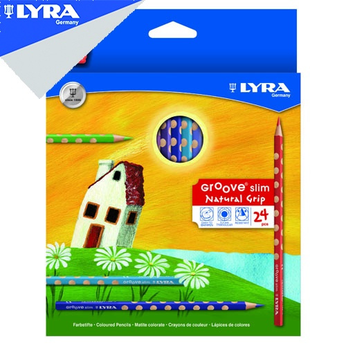 

LYRA Groove Slim Colour Pencil 24 Colours Hangable Box # 2821240