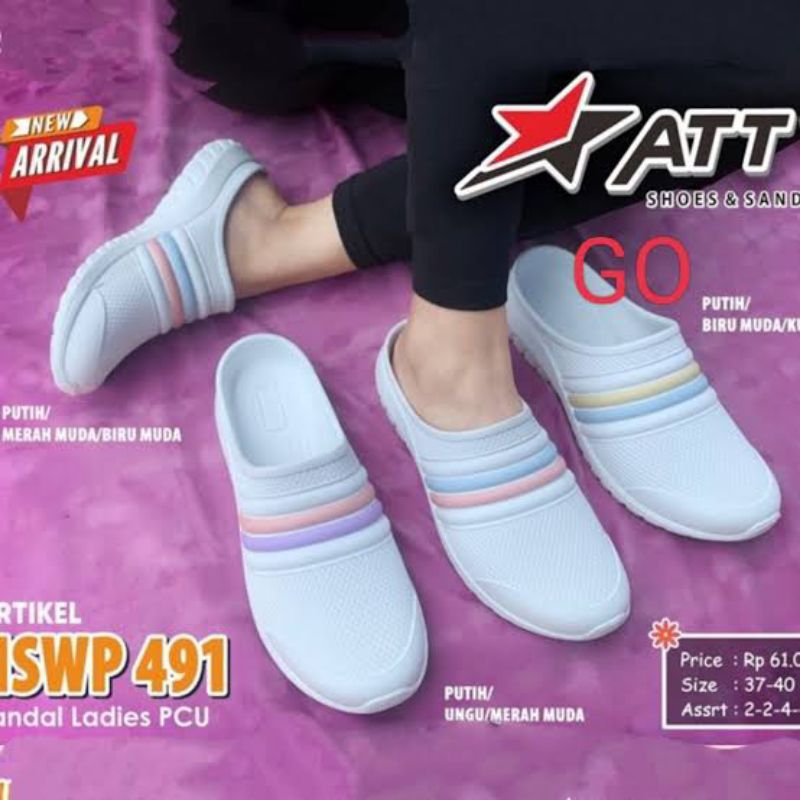 Sendal Sepatu Baim Perempuan ATT NSWP 491 Sol Anti Slip Sendal Lab Perawat