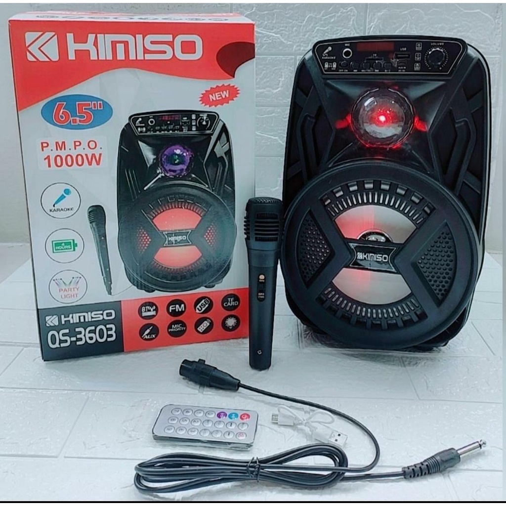 Speaker Bluetooth Kimiso 3603 Portable 6.5 Inch