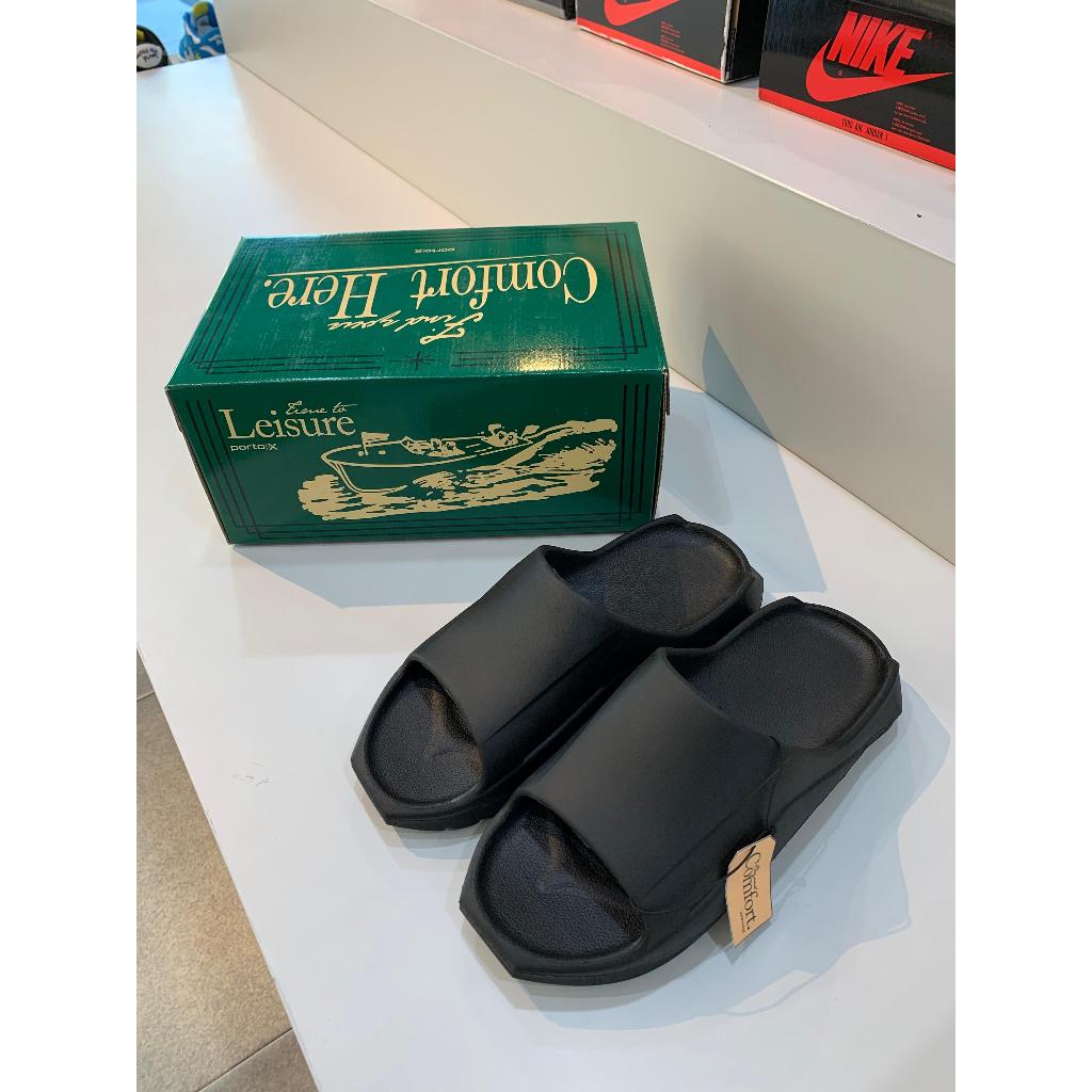 Porto X Sandals Sendal Alas Kaki - Ludwig Black Slides