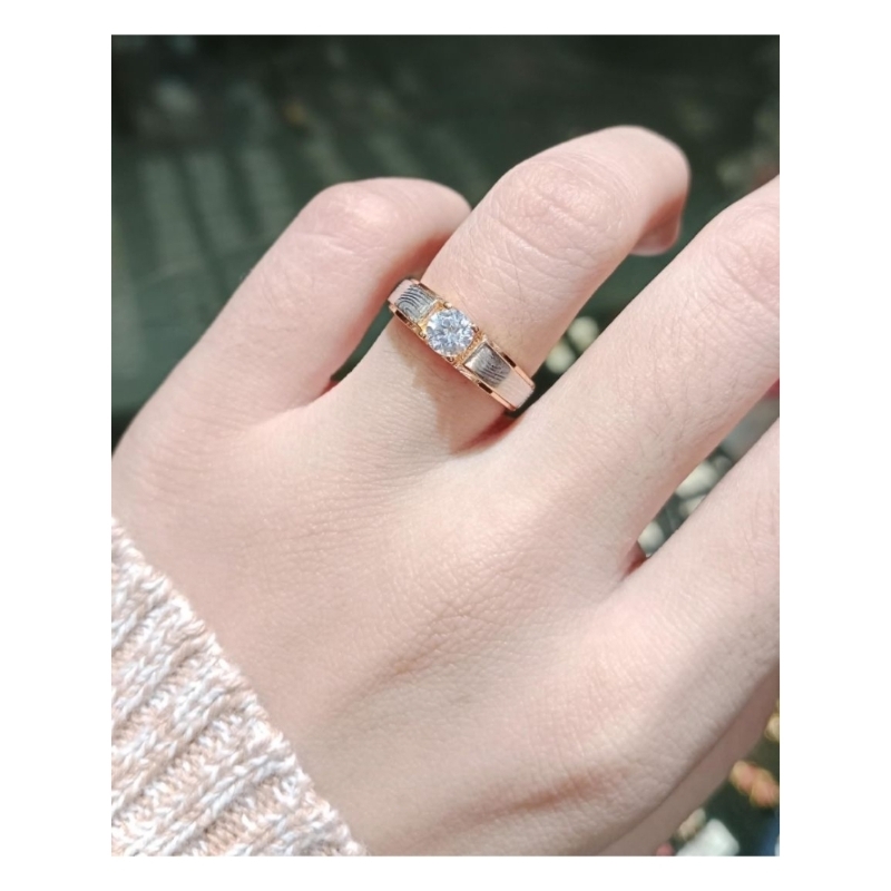 Cincin Couple kombinasi Emas 375 8K