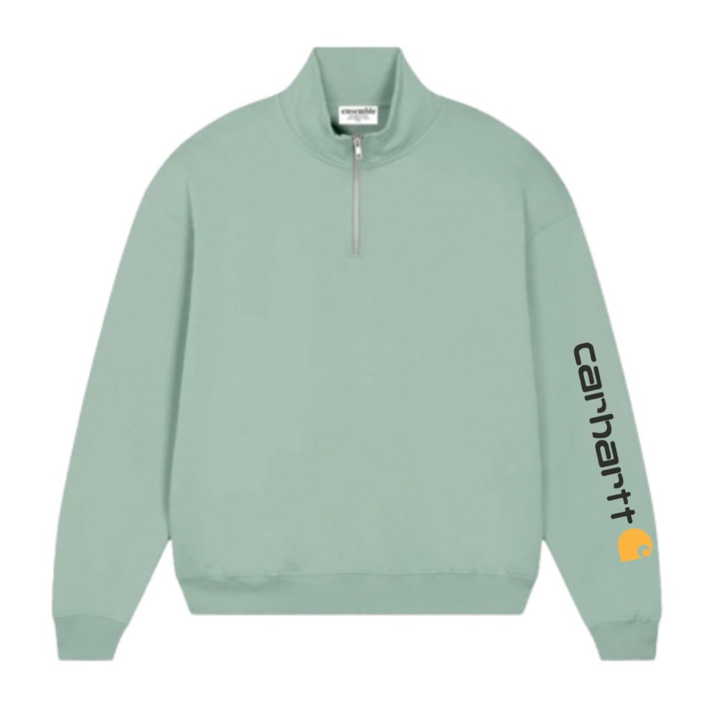 Jaket Kerah Zipper Carhart Cotton Fleece Unisex / Sweater Kerah Zipper Size M - XL