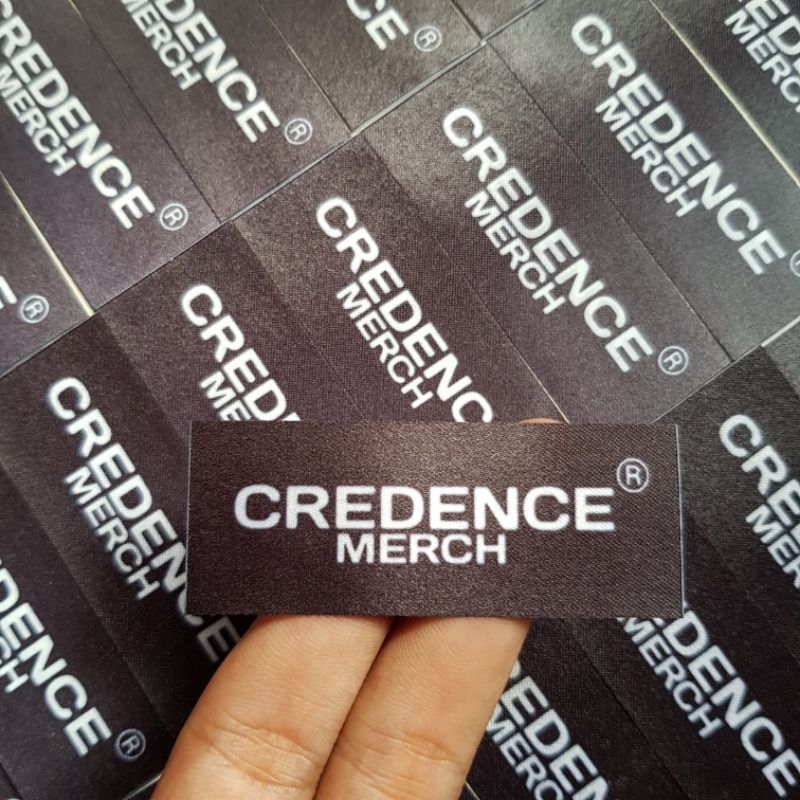 

(FREE DESAIN) (1 ROLL) Label satin custom label baju label nama label hijab free desain label kaos anti luntur