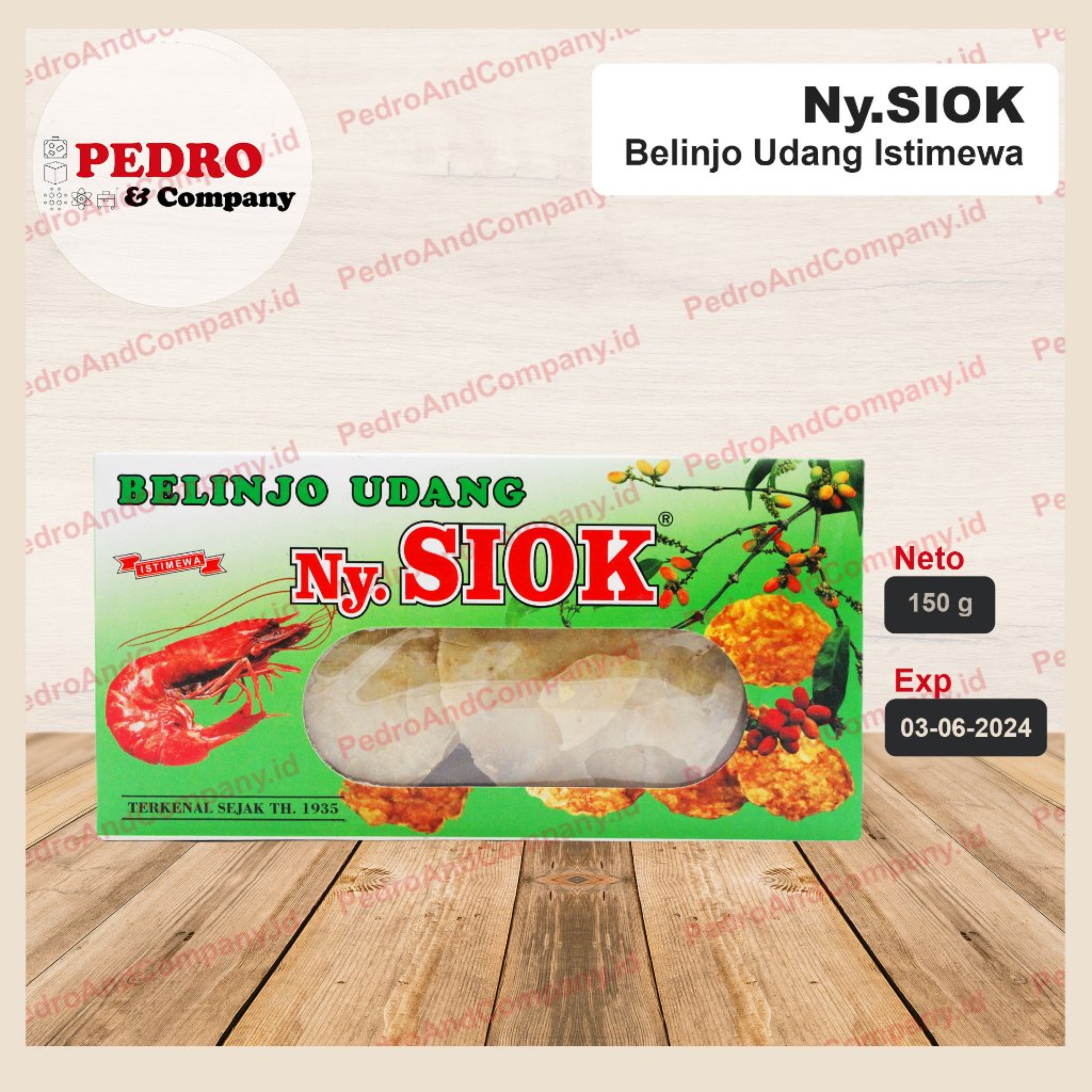 

Ny. Siok - Emping belinjo udang manis kotak box istimewa 150 gr - cracker crakcers