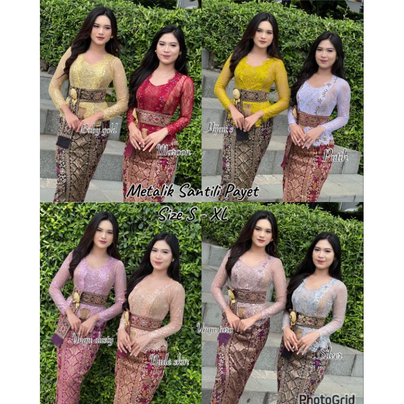 KEBAYA ITALY METALIK SANTILI PAYET