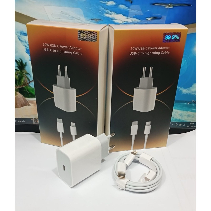 Charger Light 12 20W USB-C Power Adapter Usb-c To Light Cable 2.A