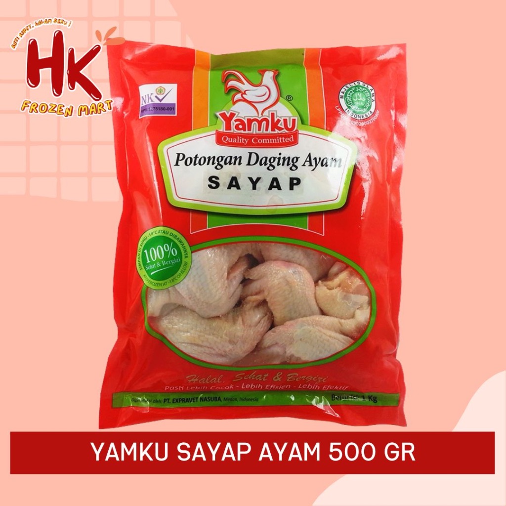 

Yamku Sayap Ayam Potong 500gr | chicken wings bersih siap masak beku HK FROZEN MART