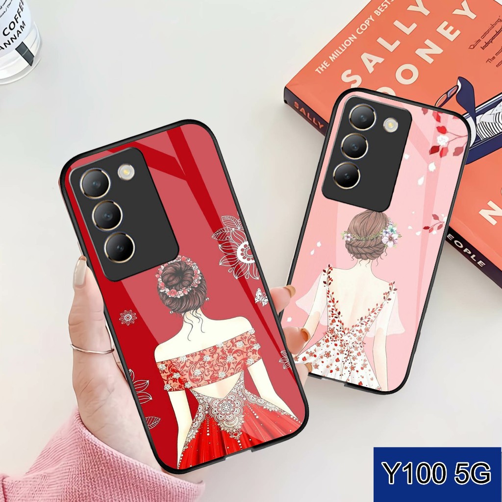 Case Kaca Vivo Y100 5g - Kesing hp Vivo Y100 5g - Case Cantik Vivo Y100 5g - Case Kekinian Vivo Y100