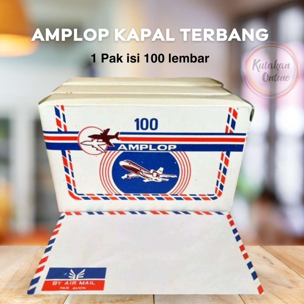 

Amplop Kapal Terbang ( 5 Pak amplop - 1 Pak isi 100 lembar)