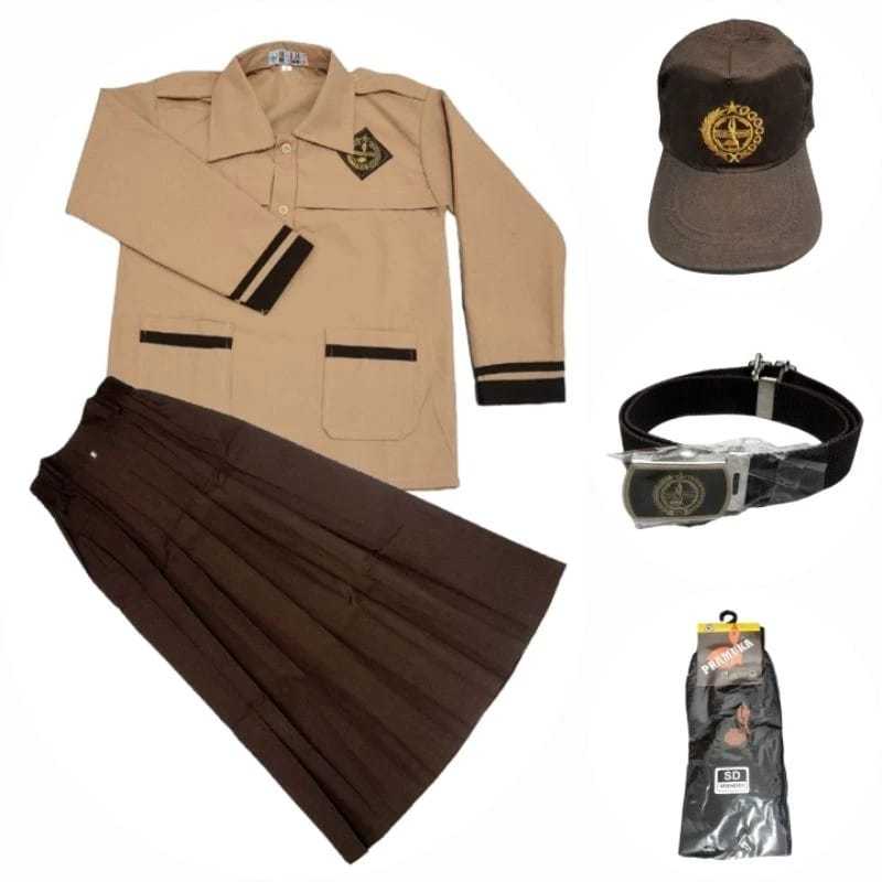 SETELAN SERAGAM PRAMUKA SIAGA SD PEREMPUAN PANJANG