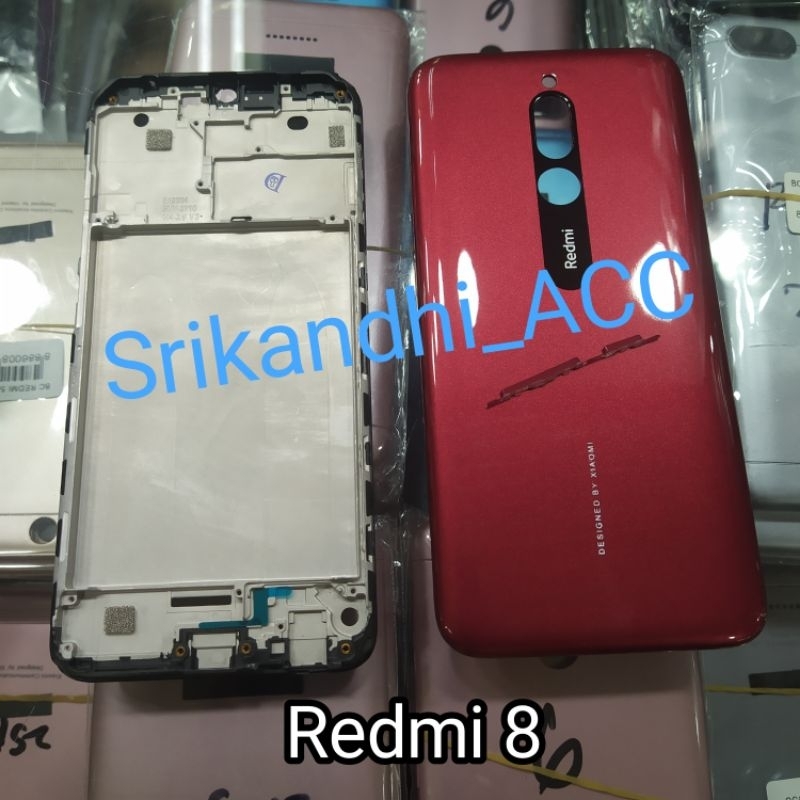 Cessing hausing fullset frame lcd Xiaomi Redmi 8 Backdor dan Frame tulang lcd