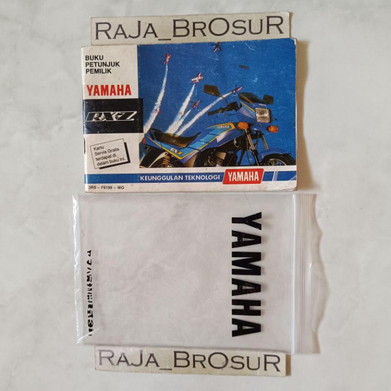 Buku petunjuk pemilik/Manual book Yamaha RXZ/RX Z 3RS 1991-1992 ORI Original
