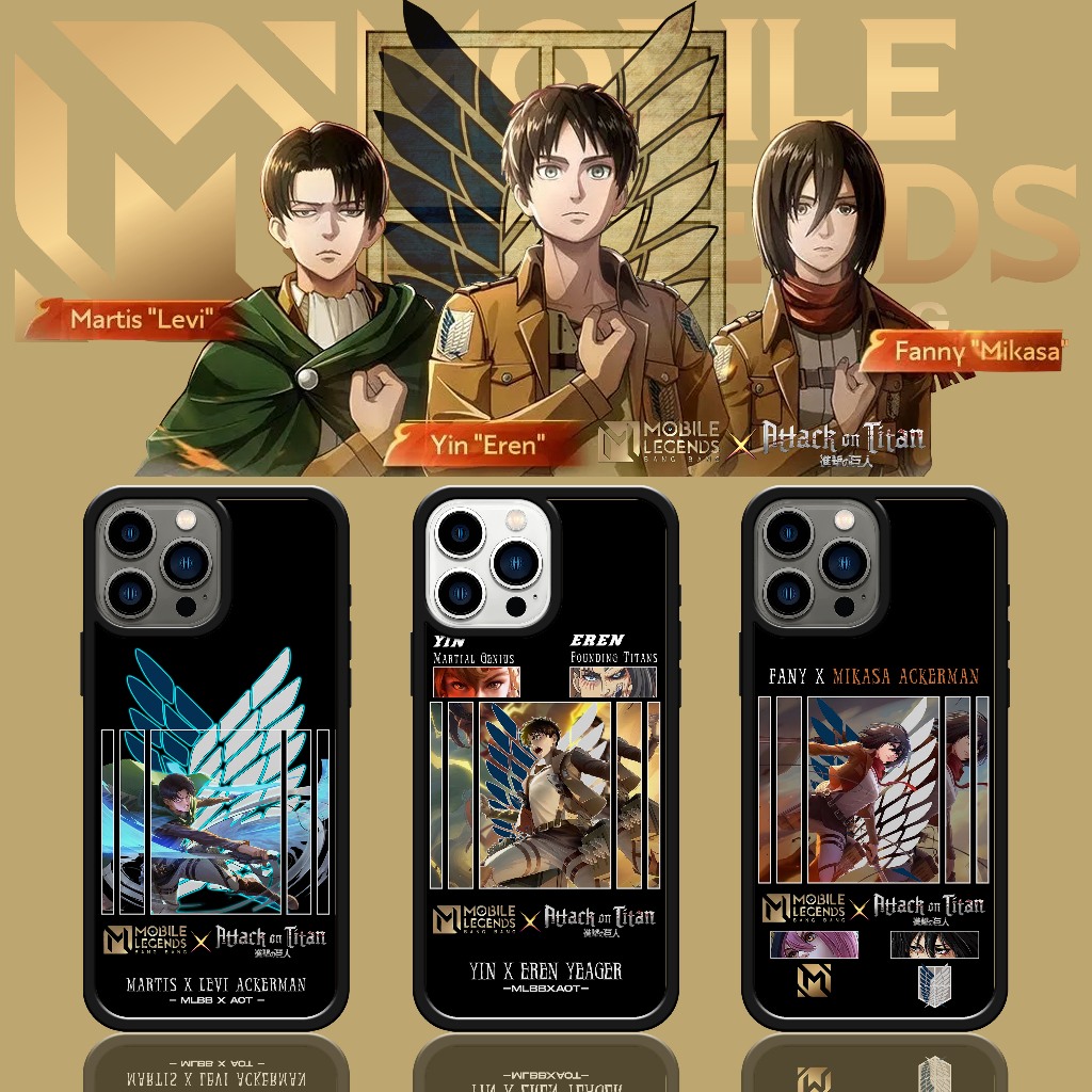 CASE MLBB X AOT / Mobile Legend X Attack On Titan - Realme C2 C3 C11 C12 C15 C17 C11 2021 C20 C21 C2