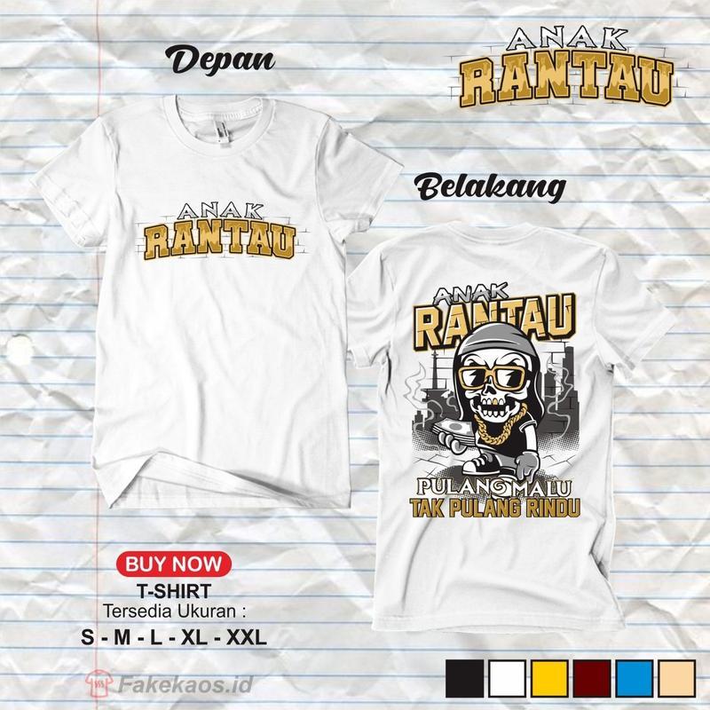 Kaos Anak Rantau / Baju Distro Pulang Malu Tak Pulang Rindu / Atasan Pria Wanita