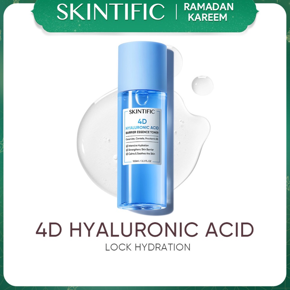ART N2I SKINTIFIC 4D Hyaluronic Acid HA Barrier Essence Toner Hydration Toner Defeat Dryness In1S 1ML Toner Pelembab