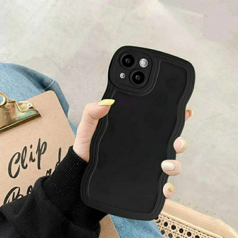 Softcase Gelombang Polos Black - Vivo S1 V5+ V7+ V11 V11i V15 V21 V23E V25 V25E Pro V27 V27E V29 V29