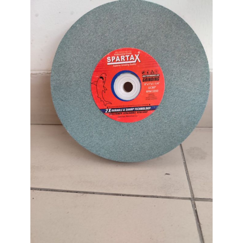 Batu gerinda asah 8inch SPARTAX batu gerinda duduk 8" x1" x 1.1/4" GC80