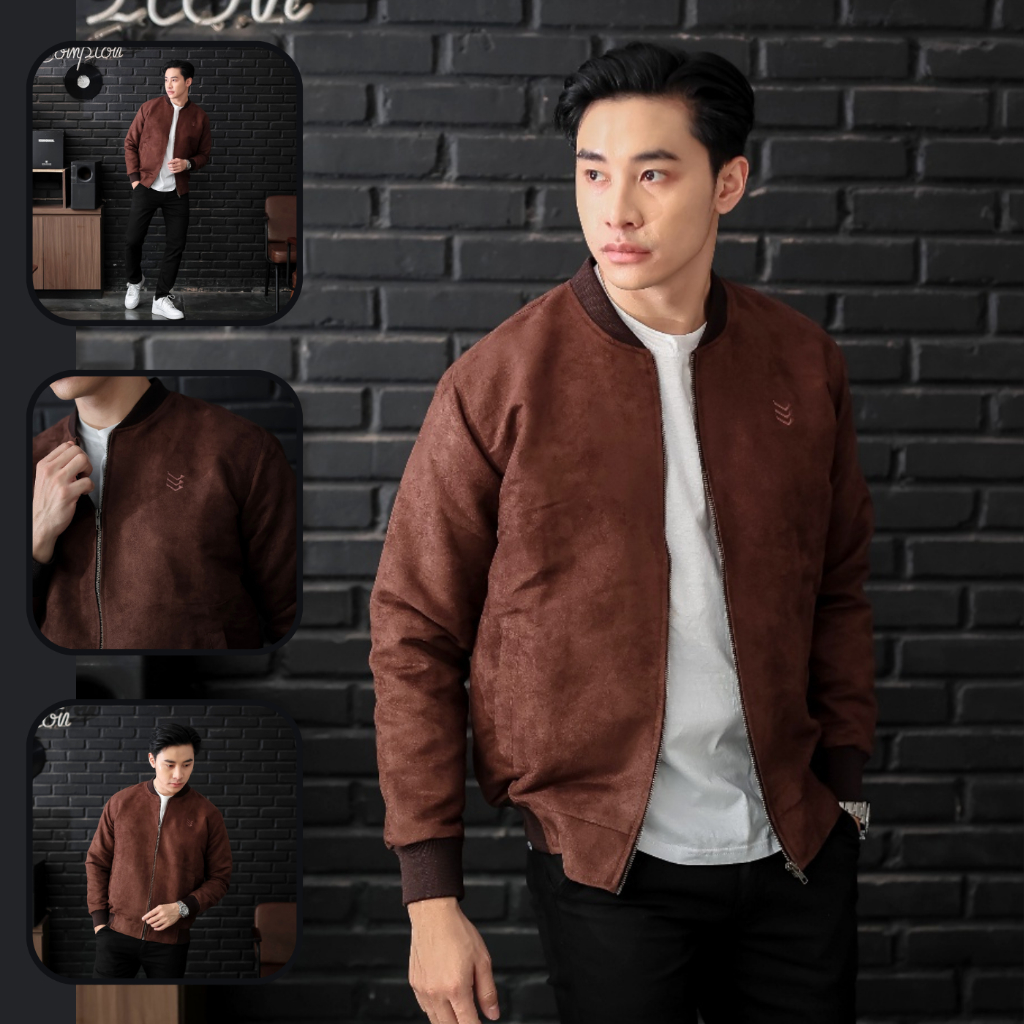 Jaket Suede Malvin Pria Brown