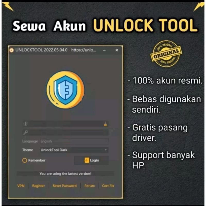 sewa akun unlock tool sewa account unlock tool rental akun unlock tool