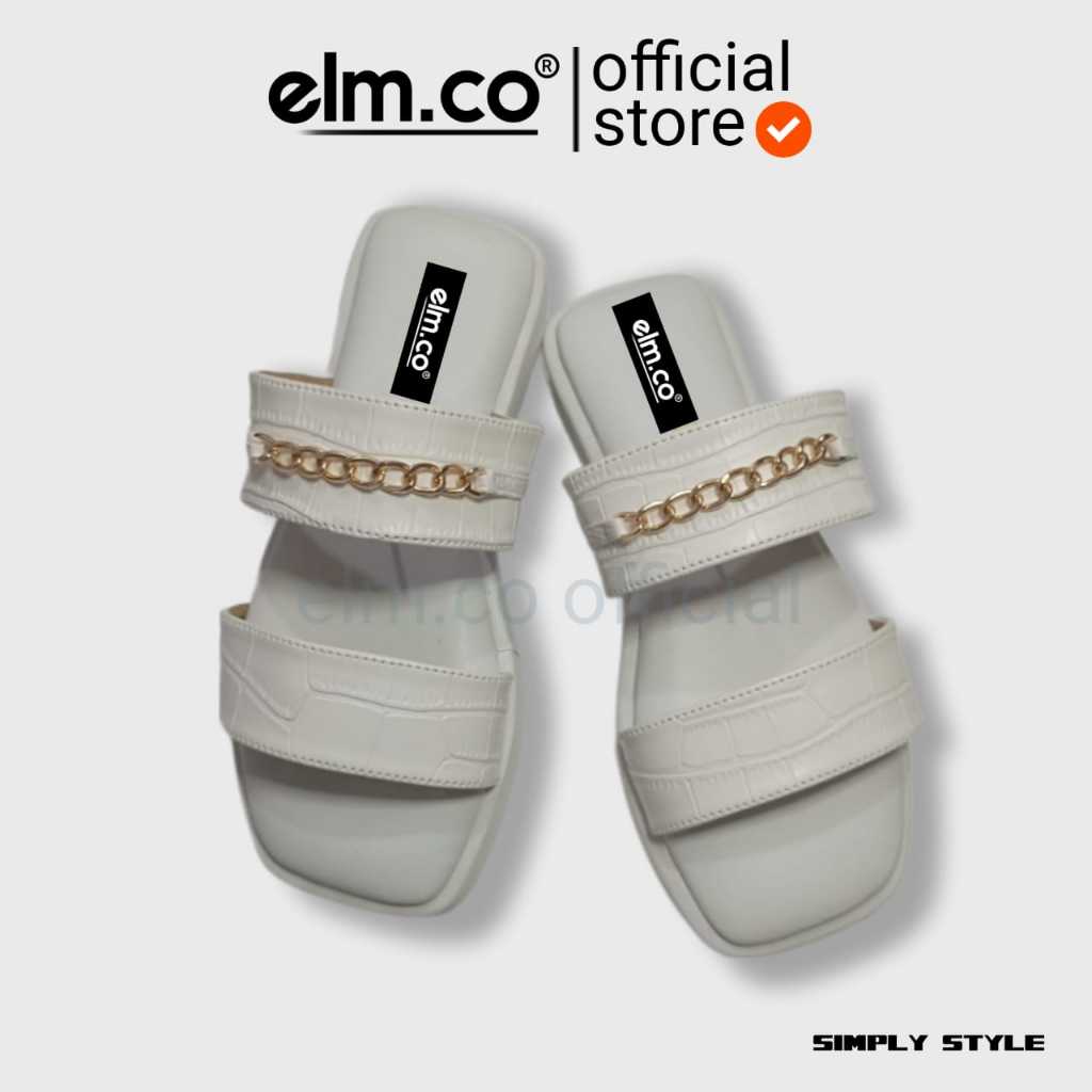 elm.co Sandal wanita teplek flatform jelly sendal kekinian keren viral ec04 ec05